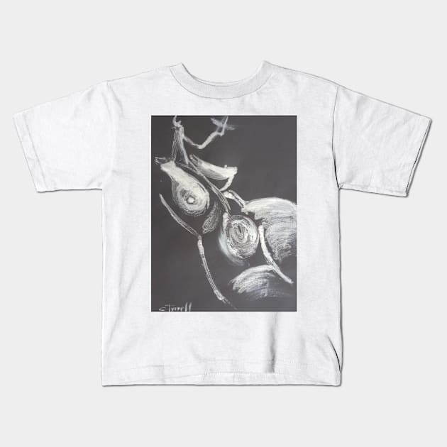 Black And White Reclining Female Nude Kids T-Shirt by CarmenT